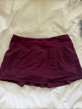 lululemon athletica pace rival Plum Pleated Athletic Skirt